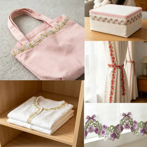 Colorful Hollow Out Water Soluble Embroidery Lace Trim Ribbon For Garment Sewing And DIY Craft Decoration