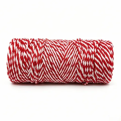 Colorful Cotton Cord Braided Rope For Christmas Gift Wrapping Craft DIY Holiday Party Home Decoration