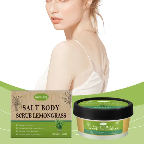 Lemongrass Body Scrub Gentle Exfoliating And Deep Moisturizing Natural Sea Salt Body Care For Women