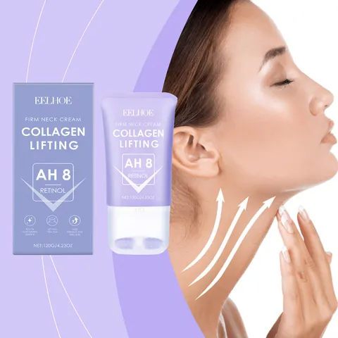 Collagen Retinol Firming Neck Cream with Roller Massager Anti Aging Moisturizing Neck Skin Care Tightening Treatment