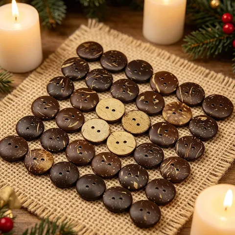 Natural Wooden Coconut Buttons Round Sewing Buttons For Clothing DIY Craft Home Decor Garment Sewing Accessories