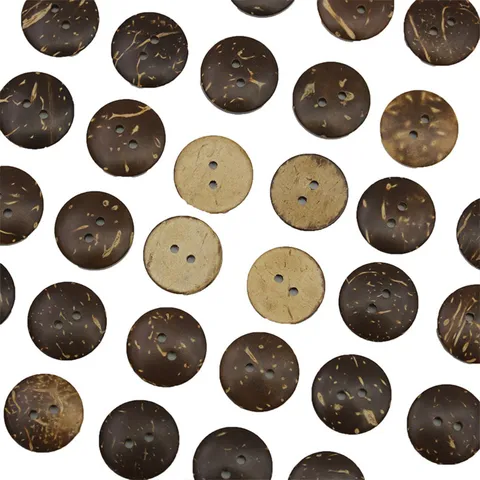 Natural Wooden Coconut Buttons Round Sewing Buttons For Clothing DIY Craft Home Decor Garment Sewing Accessories