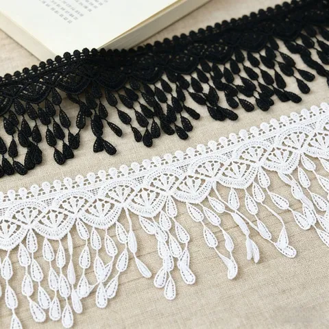 Polyester Lace Trim Ribbon Mesh Floral Hollow-Out Fabric For DIY Sewing Craft Clothing Garment Accessories
