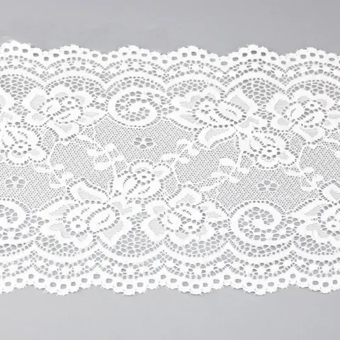 Elastic Lace Fabric Trim Nylon Material For Sewing Garment Accessories Wedding DIY Bow Craft Decorative Ribbon