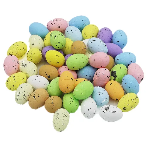Œufs en Mousse de Pâques Colorés et Tachetés Œufs de Simulation Pour Bricolage Artisanat Maison Fête Table Décoration Ornements