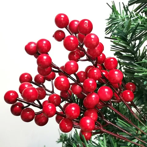Artificial Foam Berries Branches Christmas Tree Decoration DIY Wedding Party Floral Arrangement Holiday Home Decor
