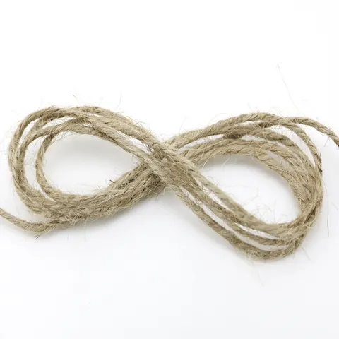 Vintage Handgemachte Jute Kordel Seil 3mm Rolle Für DIY Handwerk Blumenverpackung Heimtextilien Vasenanhänger Dekoration