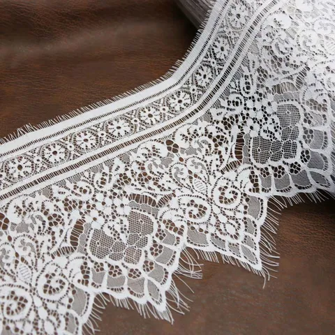 White Black Eyelash Lace Trim Fabric DIY Sewing Craft Decorative Lace Ribbon Material For Clothing Apparel Decoration