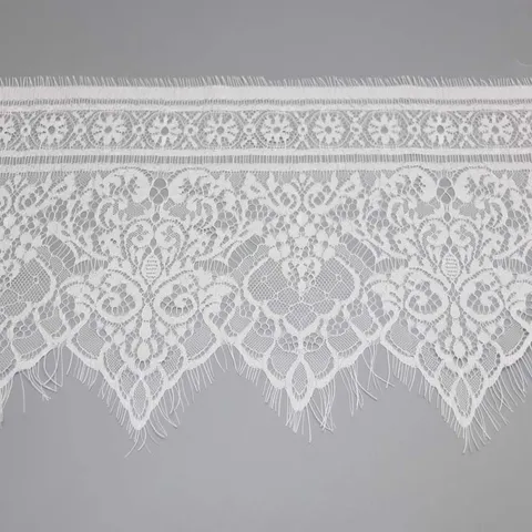 White Black Eyelash Lace Trim Fabric DIY Sewing Craft Decorative Lace Ribbon Material For Clothing Apparel Decoration