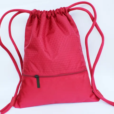 Minimalist Nylon Drawstring Backpack Lightweight Sports Cinch Bag Gym Travel Waterproof Daypack For Men Women