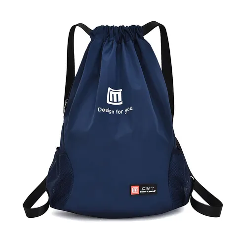 Large Capacity Waterproof Nylon Drawstring Backpack Gym Sports Bag Casual Travel Cinch Sack