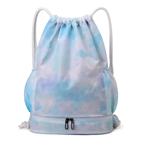 Waterproof Tie Dye Backpack Large Capacity Travel Bag With Wet Dry Separation And Shoe Compartment For Unisex Student