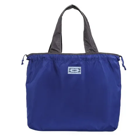 Grand Sac Cabas Pliable en Nylon Léger Voyage Shopper Sac de Shopping Réutilisable Écologique Avec Cordon