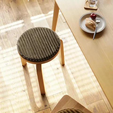 Coussin de Chaise en Mousse à Mémoire de Forme Uni Style Japonais Double Éponge Siège de Bureau Salle à Manger Décoration