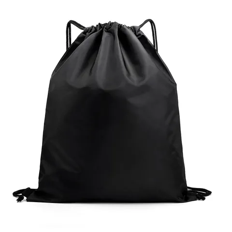 Polyester Drawstring Backpack Lightweight Waterproof Sports Gym Sack Pack Casual Storage Bag For Travel School