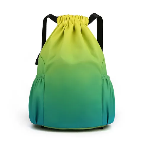 Waterproof Drawstring Backpack Lightweight Foldable Nylon Oxford Cloth Sports Travel Daypack For Men Women