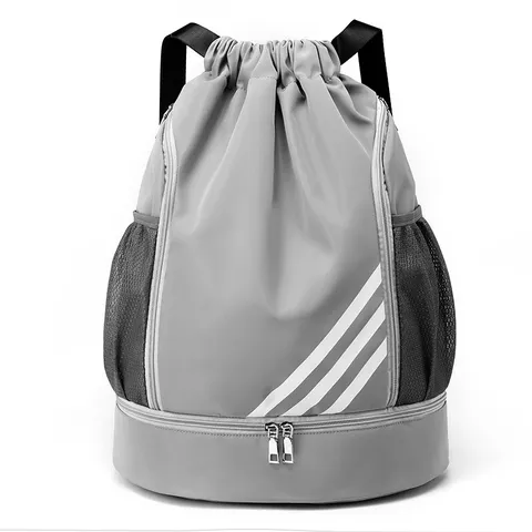 Wasserdichter Nylon Sportrucksack Großes Fassungsvermögen Kordelzug Gym Bag Fußball Basketball Aufbewahrung Rucksack Für Damen Herren