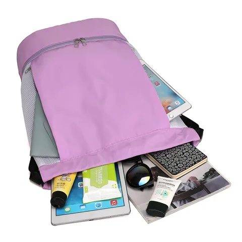 Waterproof Nylon Gym Backpack Dry Wet Separation Sports Fitness Bag With Shoe Compartment For Men Women