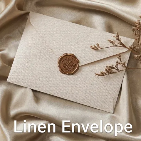Ensemble Enveloppe et Papier à Lettres Texture Lin Vintage Rétro Papeterie pour Lettres d'Amour Cartes de Vœux Cadeaux d'Anniversaire