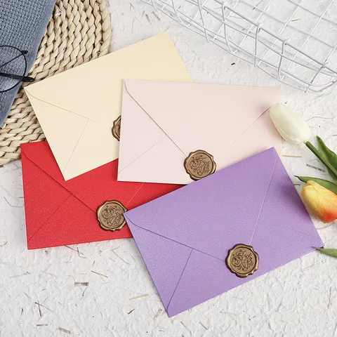 Minimalist Pearlescent Cardstock Envelope And Letter Paper Set For Invitation Postcard Letter Storage Stationery