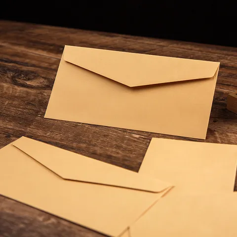 Enveloppes en Papier Kraft Épaissi Rétro N° 5 Papier à Lettres Invitation Rangement Enveloppes de Papeterie Simples