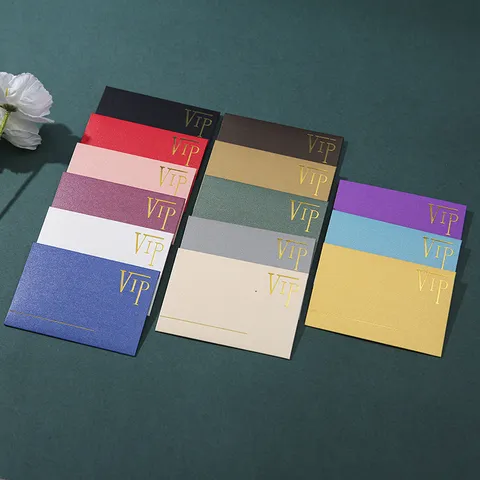 Papier Spécial Mini VIP Enveloppe Porte-Carte Marquage à Chaud Invitation Enveloppe Couverture de Carte de Vœux Fournitures de Bureau