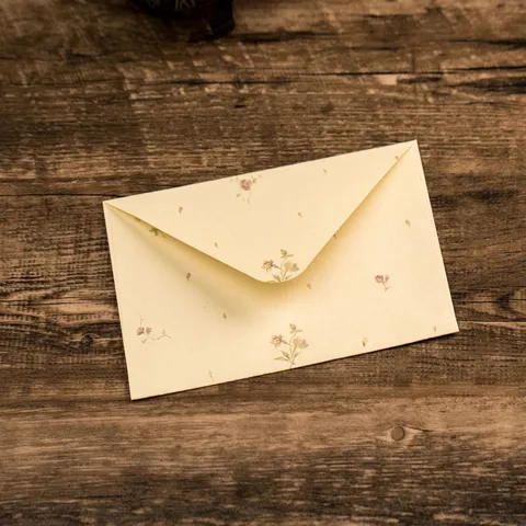 Kit de Papeterie Floral Vintage Papier à Lettres Et Enveloppe Papier d'Écriture de Fleurs Fraîches Pour Écriture Quotidienne