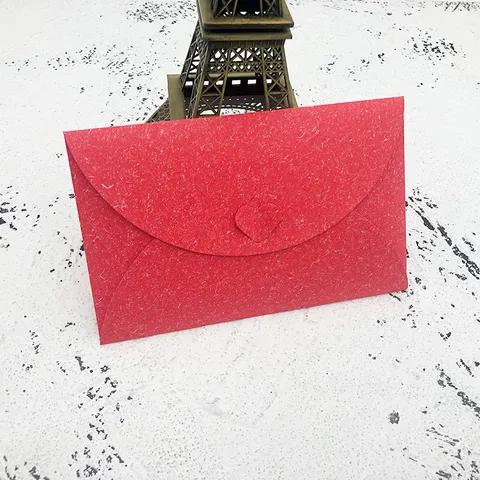 Retro Creative Kraft Paper Envelope Heart Buckle Letter Stationery Set Envelope For Greeting Cards And Invitations