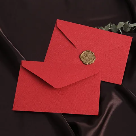 Ensemble d'Enveloppes et de Papier à Lettres en Texture de Chanvre Vintage Invitation d'Affaires Carte Postale Sac d'Enveloppe de Cire à Cacher