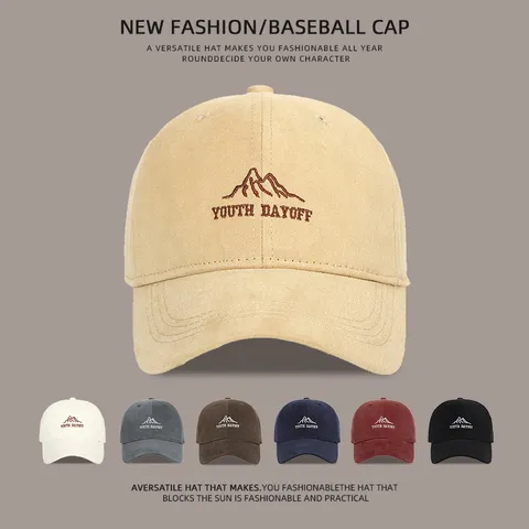 Baumwolle Baseballcap Breite Krempe Tiefe Krone Sonnenschutz Verstellbar Unifarben Bestickt Outdoor Hut Für Erwachsene