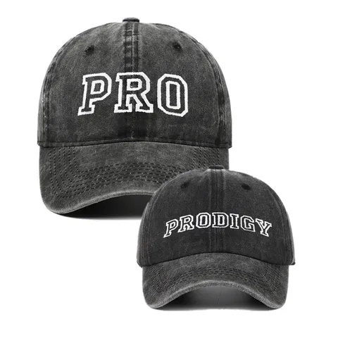 Pro Prodigy Bordado Gorra de Béisbol Algodón Lavado Padres e Hijos Sombrero de Sol Ajustable Gorra Deportiva Vintage para Hombres Mujeres Niños