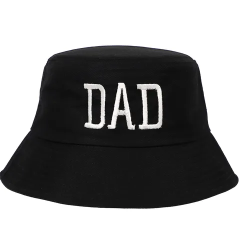 Sombrero de Pescador de Puro Algodón DAD MOM Bordado Bucket Hat Verano Casual Aire Libre Parasol para Unisex Padre Hijo Gorra