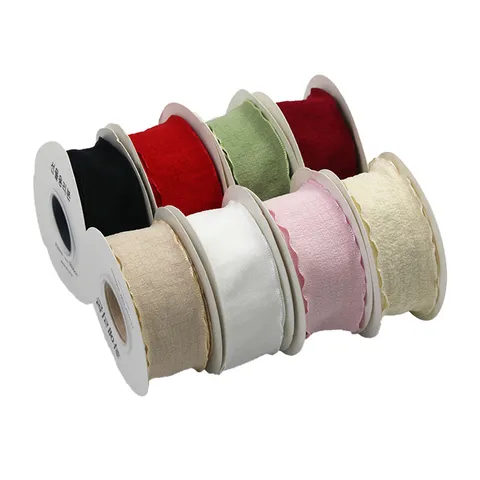 Polyester Ruffled Lace Ribbon Wave Edge Trim For Gift Wrapping Wedding Party Decor DIY Sewing Crafts