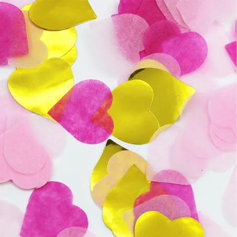 Valentine Day Heart Confetti Paper Petals Wedding Party Table Scatter DIY Gift Packing Decoration Supplies