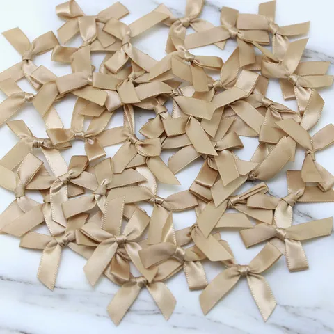 Polyester Satin Ribbon Bows DIY Craft Garment Sewing Decoration Small Bow Knots For Gift Wrapping Party Decor Accessories