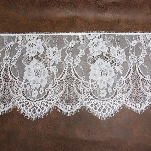 White Black Eyelash Lace Trim Fabric Wide Sewing Craft Wedding Dress Apparel DIY Decoration Accessories