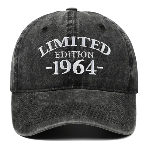 1964 Limited Edition Embroidered Baseball Cap Retro Washed Cotton Hat 60th Birthday Gift For Men Women Distressed Sun Hat