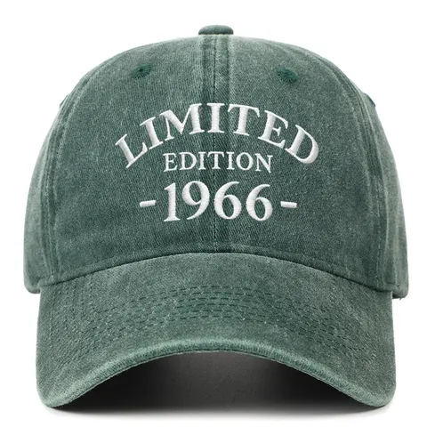 Vintage Washed Cotton Embroidered Baseball Cap Limited Edition Letter Distressed Adjustable Sun Protection Hat For Birthday Gift Men Women