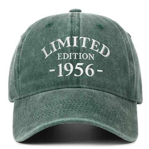 Vintage 1956 Limited Edition Washed Cotton Baseball Cap Distressed Embroidery Adjustable Dad Hat Birthday Gift For Men Women