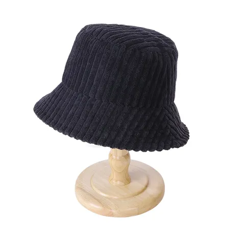 Vintage Breit Gerippter Cord Anglerhut Für Damen Einfarbig Retro Fischerhut Mode Lässig Faltbar Warm Winter Herbst Sonnenhut