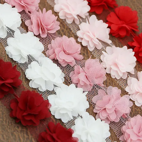 Chiffon Spitze Blume Kleidungsstück Nähzubehör Breite Spitzenborte Für Festival Hochzeit Dekoration Und DIY Handwerk Projekte