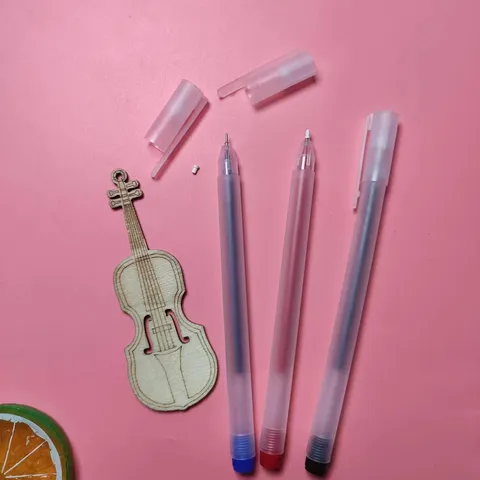 Transparent Frosted Gel Pen Minimalist Plastic Stainless Steel Fine Point Needle Tip Writing Pen For Office School Stationery Supplies