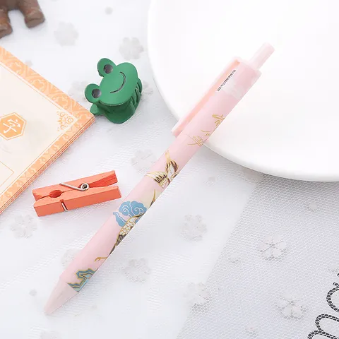 Retro Chinese Style Koi Press Gel Pen 0.5mm Bullet Tip Signature Pen Creative National Trend Stationery Office School Supplies