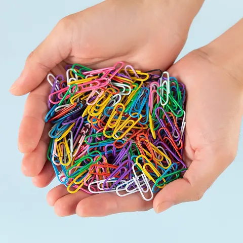 Large Metal Plastic Coated Paper Clips Colorful Rustproof Document Clips For Office Stationery School Bookmarks File Organization