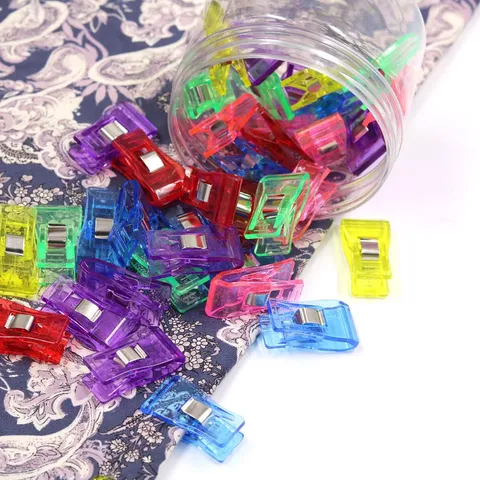 Multipurpose Plastic Sewing Clips Quilting Binding Clamps For Craft DIY Office Document Organization