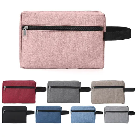 Leichter Luxus Multifunktionaler Wasserdichter Oxford-Gewebe Kulturbeutel Reise Make-up Organizer Doppelschicht Handgehaltene Aufbewahrungstasche