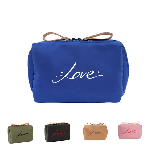 Portable Mini Cosmetic Bag Waterproof Nylon Travel Makeup Pouch Lipstick Storage Organizer With Zipper For Women
