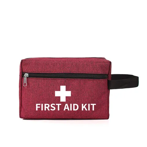 Sac Trousse de Premiers Secours Portable en Tissu Oxford Pochette de Rangement Médicaments d'Urgence Voyage Voiture Organisateur Médical