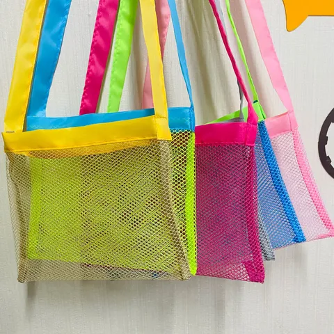 Children Beach Toy Storage Bag Portable Breathable Mesh Handbag Outdoor Sundries Organizer Kids Toy Storage Bag