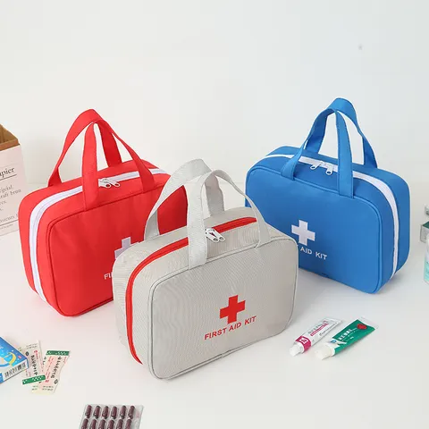 Borsa per Kit di Pronto Soccorso Portatile Grande Capacità Borsa di Stoccaggio Medico di Emergenza Tessuto Oxford Borsa Organizer per Conservazione da Viaggio